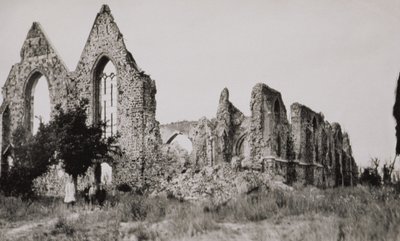 Church at Neuve Eglise, Belgium, Destroyed During World War One, 1919 by American Photographer